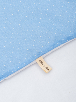 Комплект в коляску с флисом Голубой горох