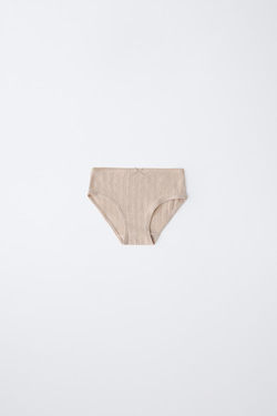 ZARA НАБОР ИЗ ШЕСТИ ТРУСОВ С ЦВЕТОЧНЫМ ПРИНТОМ, ПУДРОВО-РОЗОВЫЙ