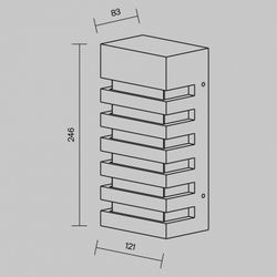 Накладной светильник Maytoni Remsa O034WL-01B