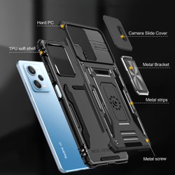 Чехол Safe Case с кольцом и защитой камеры для Xiaomi Poco X5 5G