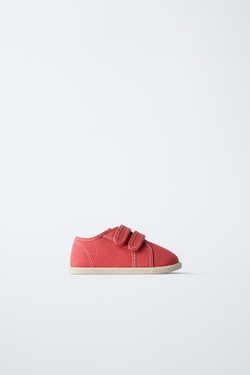 ZARA ТЕКСТИЛЬНЫЕ КРОССОВКИ BAREFOOT, КРАСНЫЙ