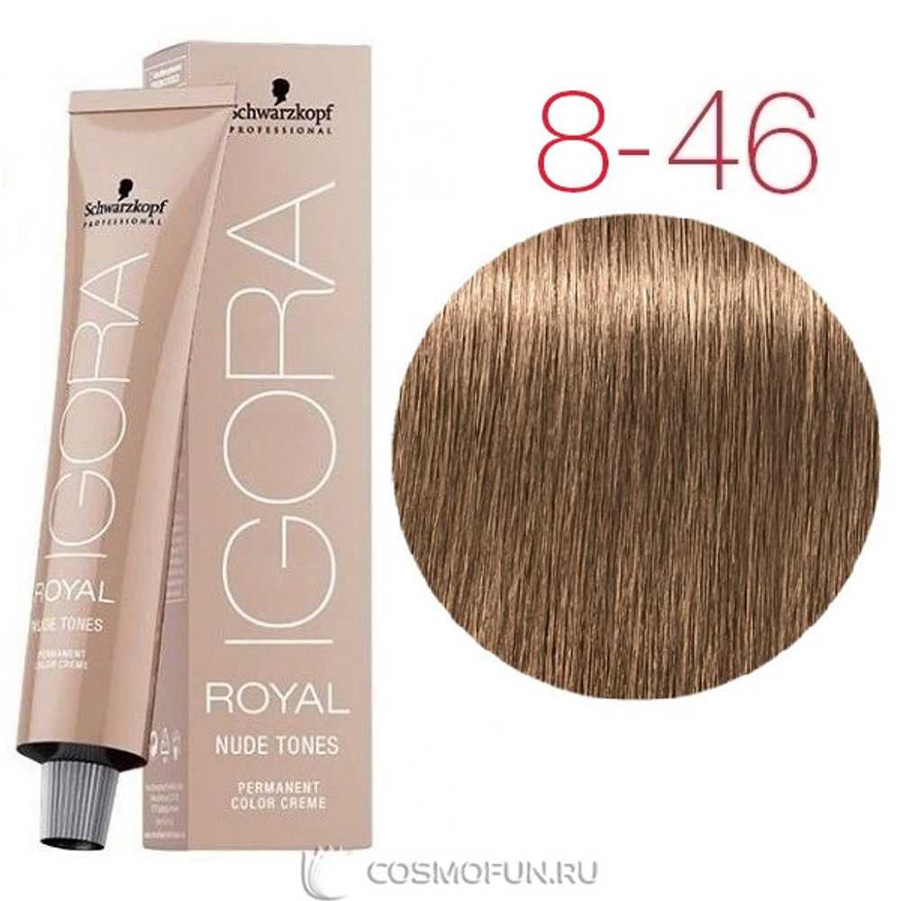 Краска для волос Igora Royal Nude Tones Collection 8-46 Schwarzkopf Professional, 60 мл