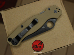 Нож Spyderco Paramilitary 2 Tanto G10 - темный песок рукоять, черный клинок RK/477