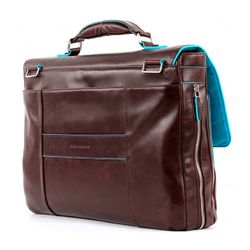 Сумка мужская Piquadro Blue Square коричневая из кожи (CA3111B2/MO) 8