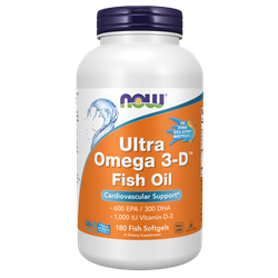 Now Foods Ultra Omega 3-D 180 softgels , Омега 3 + Витамин Д3