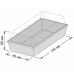 Контейнер бумажный Ant Box Kraft с крышкой 600 мл 9- 19 (85x190x68) 1/350