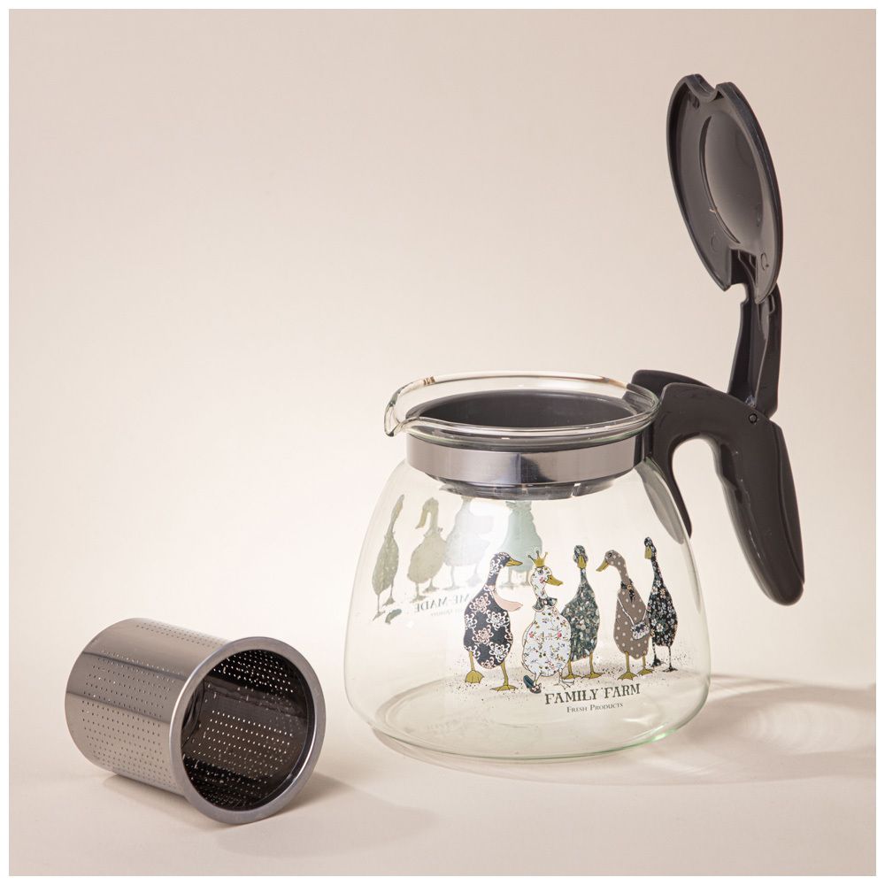 ЗАВАРОЧНЫЙ ЧАЙНИК AGNESS С ФИЛЬТРОМ "FAMILY FARM" 900 МЛ.