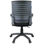 Кресло оператора Helmi HL-M16 "Vivid", спинка ткань-сетка синяя/сиденье ткань черная