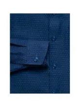 Синяя рубашка в горошек