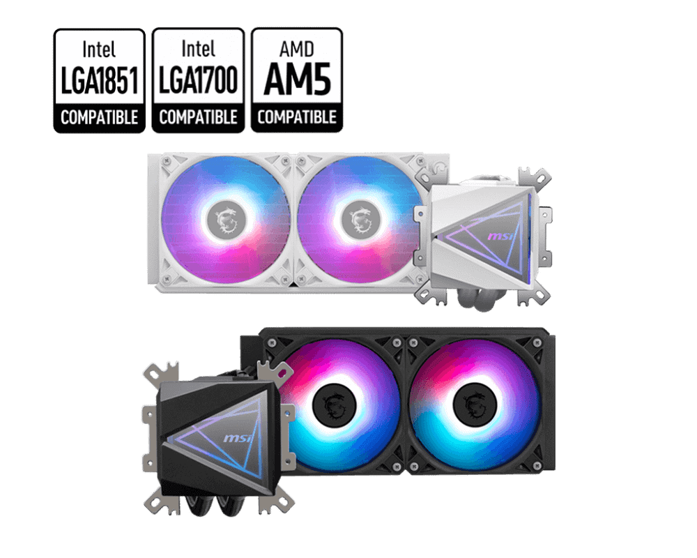 Водяное охлаждение для CPU MSI MAG CORELIQUID I240 Socket Intel/AMD, ARGB GEN2, Fan 2x120см Черный