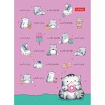 Блокнот МАЛЫЙ ФОРМАТ (105х145 мм) А6, 24 л., скоба, мелованная бумага, HATBER, "Приключения Кота" (16 дизайнов), 24Б6В1