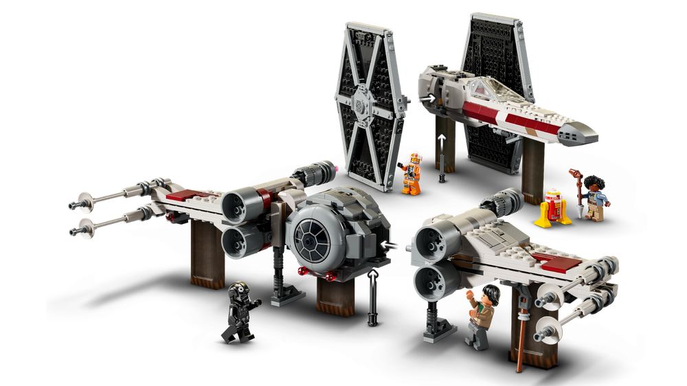Конструктор Лего Звёздные войны TIE-истребитель и гибрид X-Wing 75393 | LEGO Star Wars Fighter Mash-up 1063 детали 9+