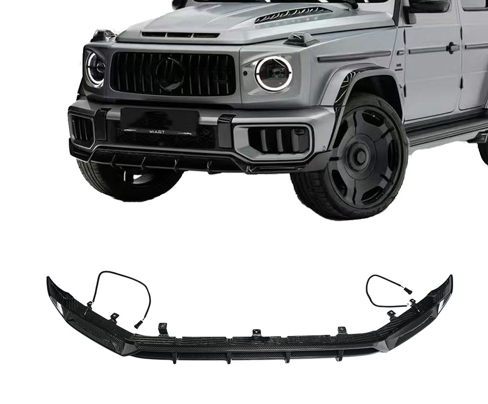 Карбоновая губа переднего бампера для Mercedes Benz G class W465 G63 2025+ Гелентваген гелик