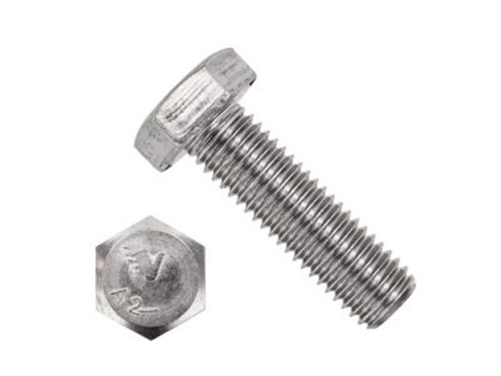 Болт нерж 6х16 с ш/г DIN 933 А2 (100шт/уп)