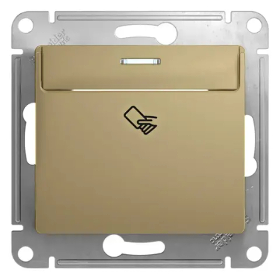 GLOSSA ВЫКЛЮЧАТЕЛЬ карточный с подсветкой, 10А, без задержки отключения, механизм, ТИТАН