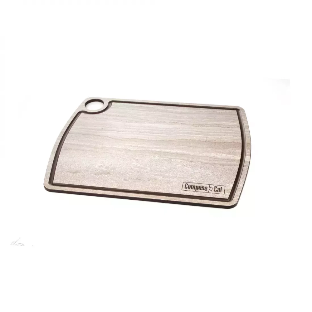 Доска разделочная c желобом 36х28см ComposeEat Fashion травертин капучино