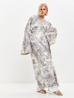 Графитовое муслиновое кимоно