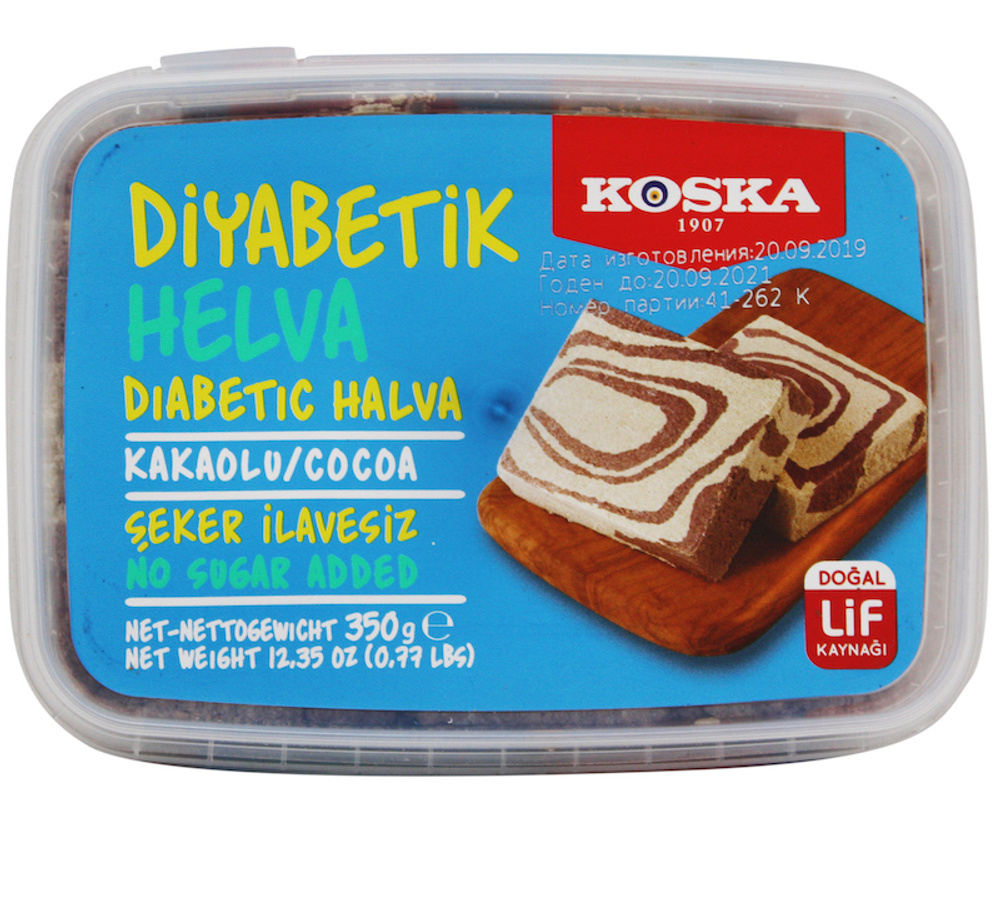Кунжутная халва без сахара с какао, Koska, 350гр