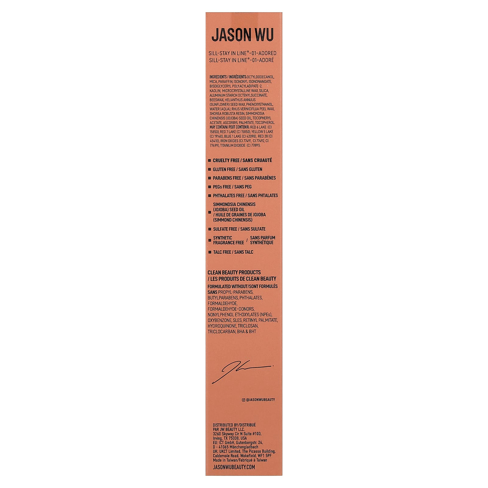 Jason Wu, Stay In Line®, карандаш для губ, оттенок 01 Adored, 1,8 г (0,06 унции)