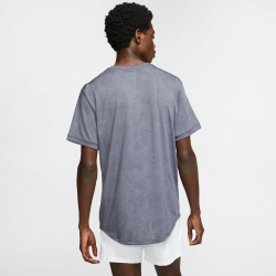 Футболка мужская теннисная Nike Court Dry Challenger Top SS - gridiron/white