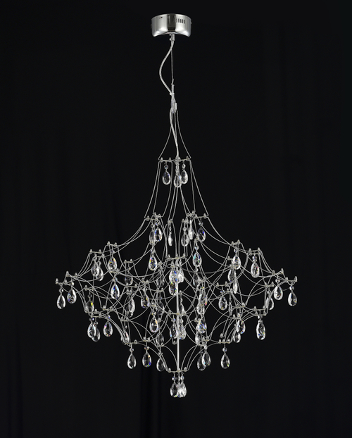 Подвесная люстра светодиодная с пультом и хрустальными подвесками Asfour MyFar Allegria MR2641-66P-50AD