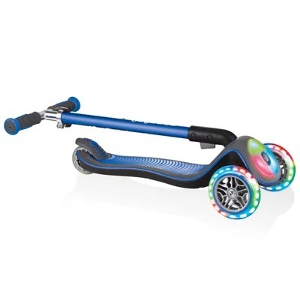 Самокат Globber Elite Deluxe Flash Lights синий