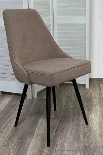 Стул БЕРТИ 360 град. поворот. B5 Капучино, велюр / черный каркас, М-City