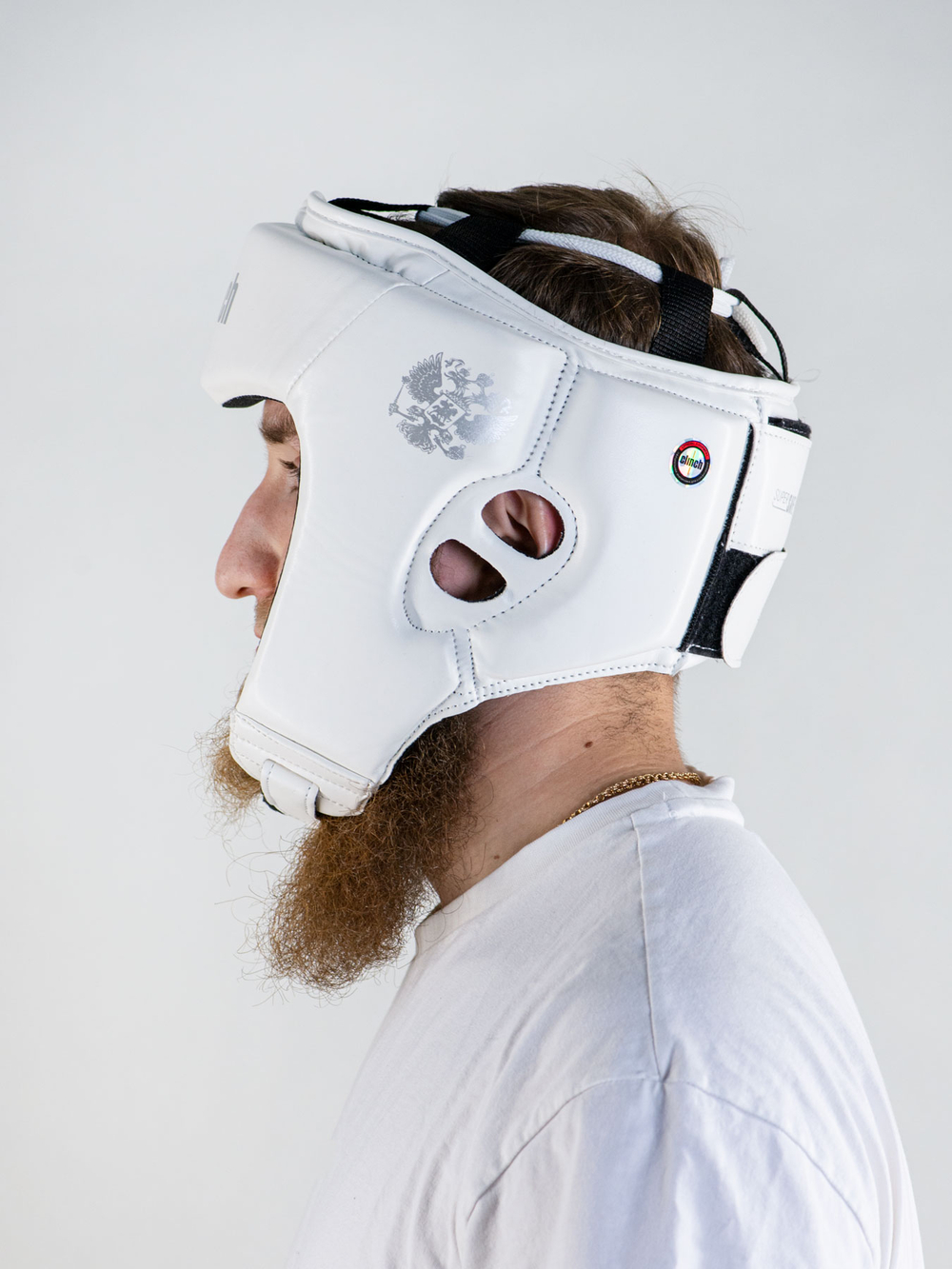 C112 Шлем боксерский Clinch Olimp белый