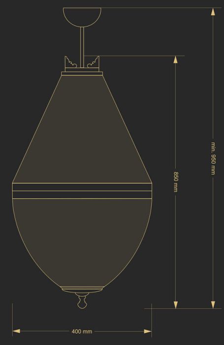 Люстра на штанге Kutek ARE-PL-8(P)400