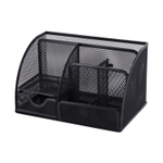 Подставка-органайзер д/канцтоваров, Alingar, металлическая, прямоугольная, 22 см * 14 см, 7 отделений, черная