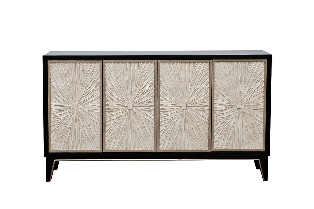 Комод с дверцами на деревянных ножках 90x41x157см Garda Decor цвет эспрессо