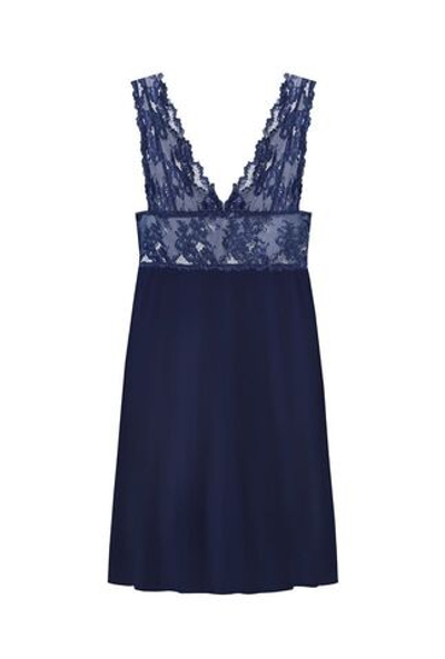 Соблазнительная сорочка Bona с кружевным лифом (Размер: XXL) (Цвет: темно-синий)