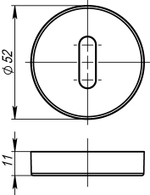 Накладка NORMAL PS URB CP-8  Хром 2 шт