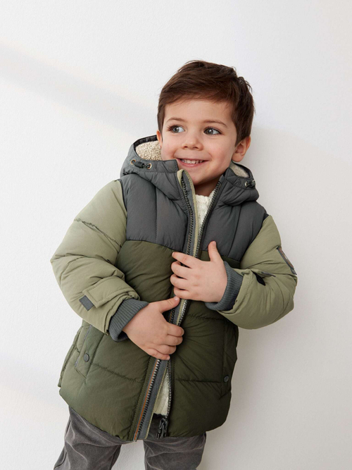Куртка утепленная с капюшоном для мальчика Next Q53-228, Хаки