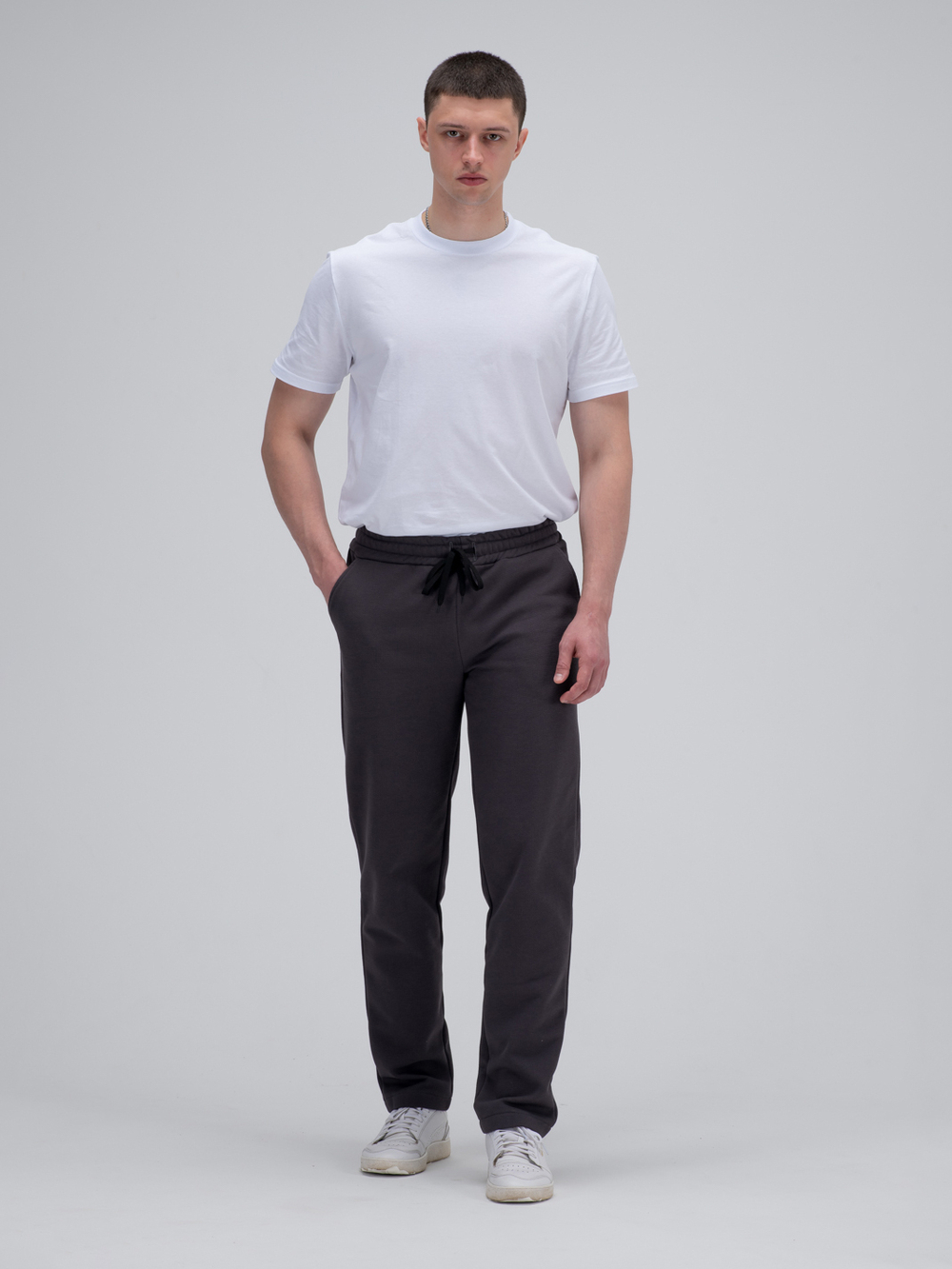 Брюки спортивные мужские теплые прямые