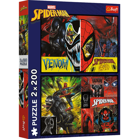 Pazl / Пазлы / Puzzles - "2x200" - Spider-Man day and night / Disney Marvel Spiderman