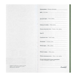 Еженедельник датированный 2026 ESCALADA, 80х165 мм, 64 л., арт. 70374/ 20 ТИВОЛИ ГЛОСС ХАКИ (кожзам: мягкий переплёт, материал обложки: искусственная кожа "Тиволи глосс"; декор: блинтовое тиснение; способ крепления блока: ниткошвейный; вн. блок: 64 л