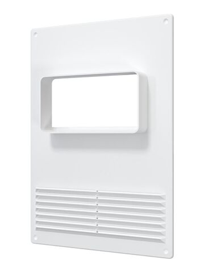 Площадка торцевая ПТГР фланец 120х60 горизонтальная решетка 180х250 пластик ERA