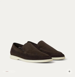 Лоферы Loro Piana Summer Walk с плетением по периметру