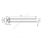 Полотенцедержатель двойной IOM хром Ideal Standard A9131AA