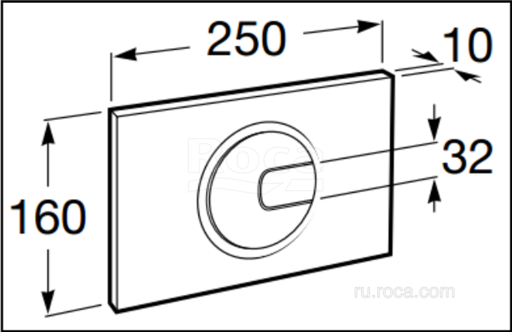 Клавиша для инсталляции Roca PL-4 890098000