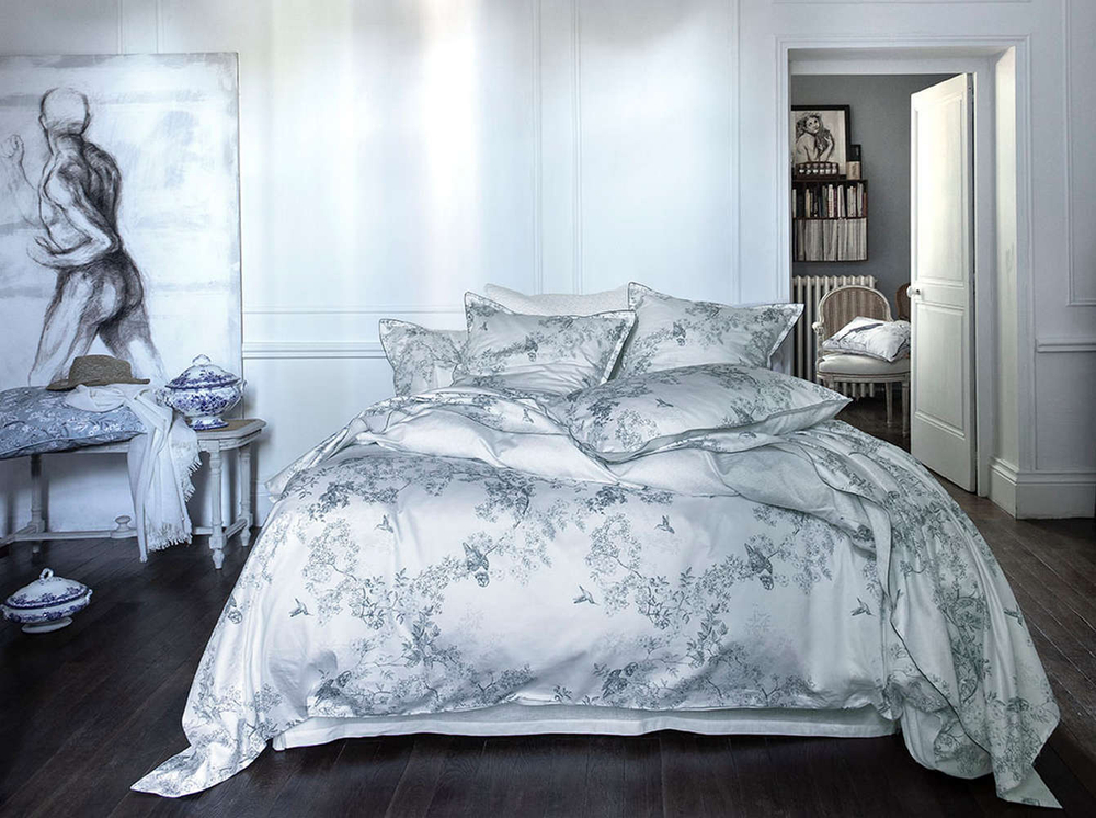 Постельное белье 2 спальное евро Alexandre Turpault Canopee голубое