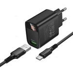 Зарядное устройство на Micro QC3.0 Borofone BA95A (black)
