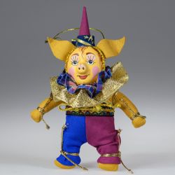 Ёлочная игрушка Свинка в колпачке