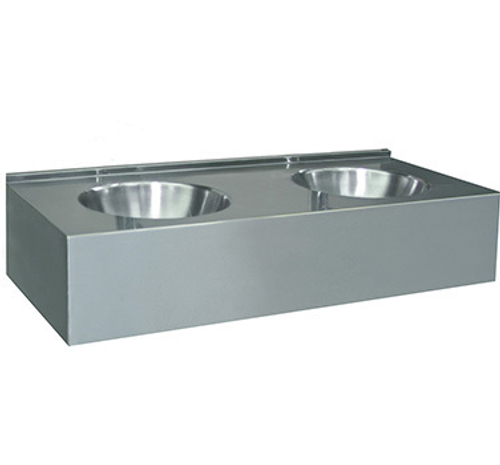 Раковина коллективная прямоугольная нерж. сталь NOFER 13080.2.S матовый