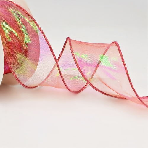 Лента 4см х10м Перламутровая ткань красное дерево Крайола 1 шт