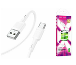 Кабель HOCO X83 USB-Type-C 3A 1м PVC White