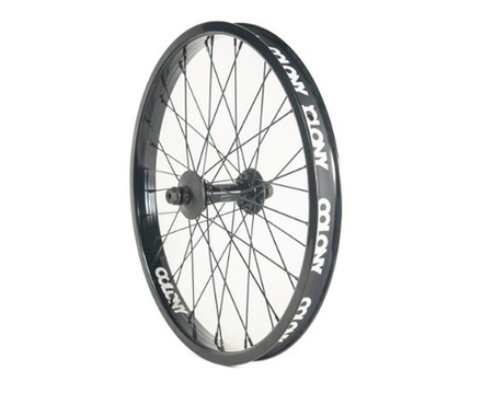Колесо 20" BMX переднее 36 спиц, обод сварной Contour, втулка Wasp, два хабгарда I90-930A черн. COLONY