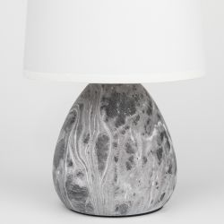 Настольная лампа Rivoli Damaris 7037-501 1 * Е14 40 Вт керамика черно-белая с абажуром | Rivoli