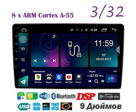 Topway TS18 3+32GB 8 ядер для Toyota Auris 2006-2011